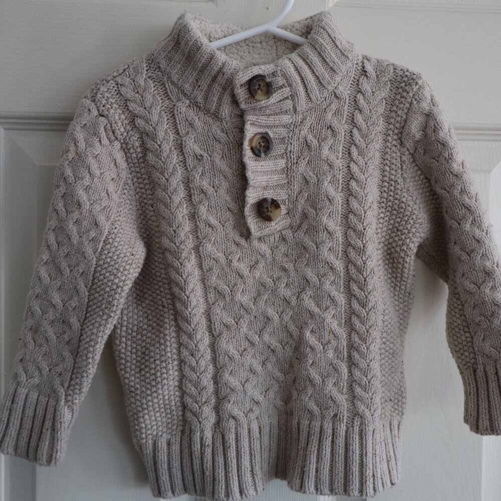 Cat and Jack Sweater with Button Detail